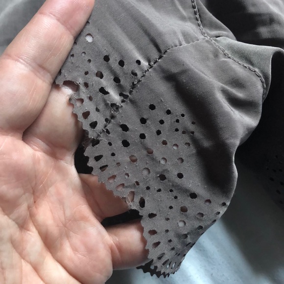 Seven Sister Khaki / Olive Green laser cut shorts - Picture 9 of 9